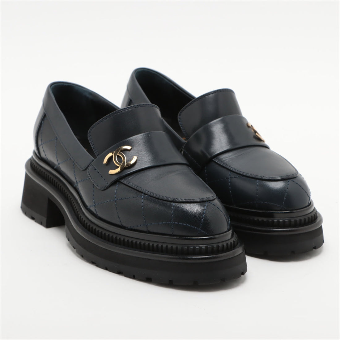 New 1:1 Rep Top Quality Chanel Co.Mark 23A Leather  35C  Navy G45074 Matrasse Thick Bottom