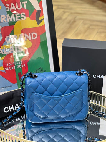 Chanel CF MINI Bag Blue 15*12cm 8424