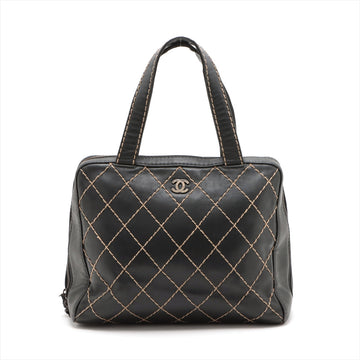 New 1:1 Rep Top Quality Chanel WILDSTECH Lambskinkin Tote BAG BLACK GAMMETALIC GOLD WOakSHIP 6TH EARTH  LOVE MARKET SHOP