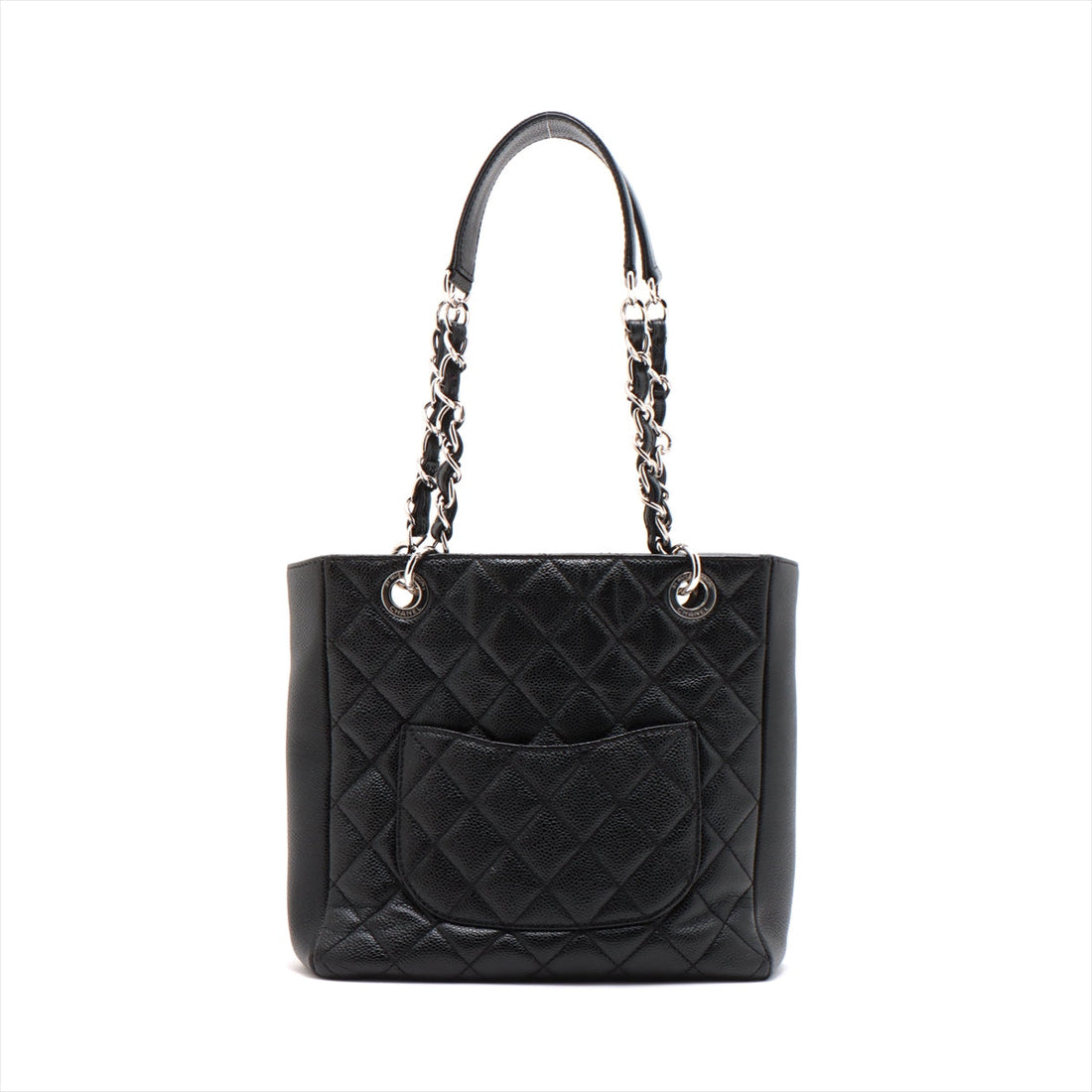 New 1:1 Rep Top Quality Chanel PST Caviar S Tote Top Bag Black Silver Gold  15th