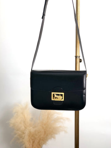 CELINE Horse Carriage Crossbody Shoulder bag Black New 1:1 4mrnet