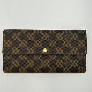 LOUIS VUITTON Damier Ebene Sarah Wallet 2101218423990