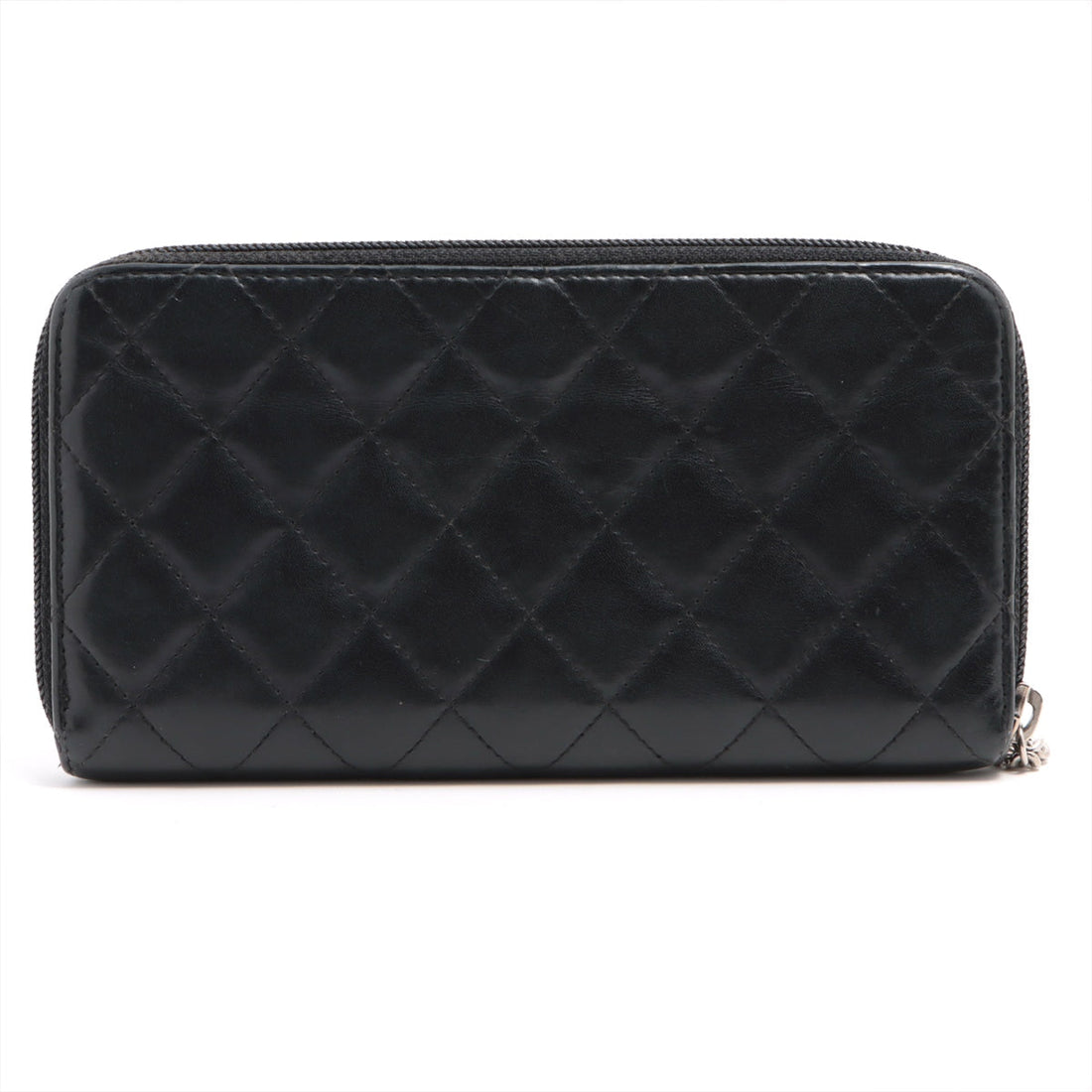 New 1:1 Rep Top Quality Chanel Combon Line in Round  Wallet Black Silver  13th Series Seal Coloring