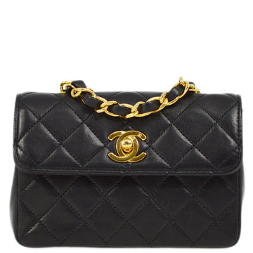 New 1:1 Rep Top Quality Chanel Black Lambskin Straight Flap Chain Shoulder Bag