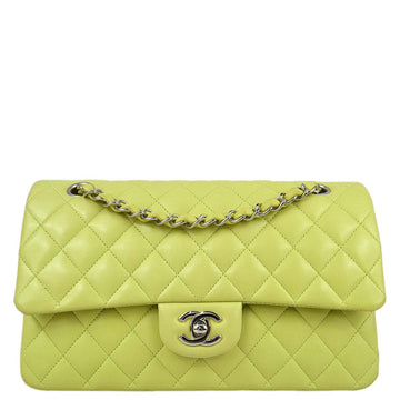 New 1:1 Rep Top Quality Chanel * Light Green Lambskin Medium Classic Double Flap Shoulder Bag