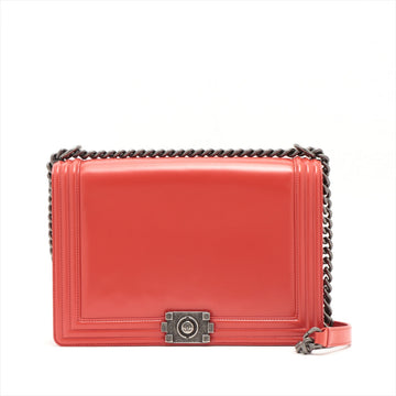 New 1:1 Rep Top Quality Chanel Boy New 1:1 Rep Top Quality Chanel Leather Chain Shoulder Bag Red Silver Gold