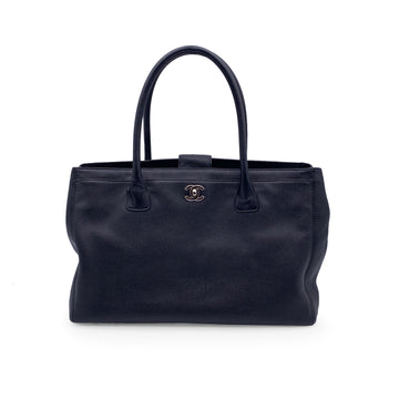 Top Quality Chanel Black Pebbled Leather Executive Tote Bag Handbag 2000S