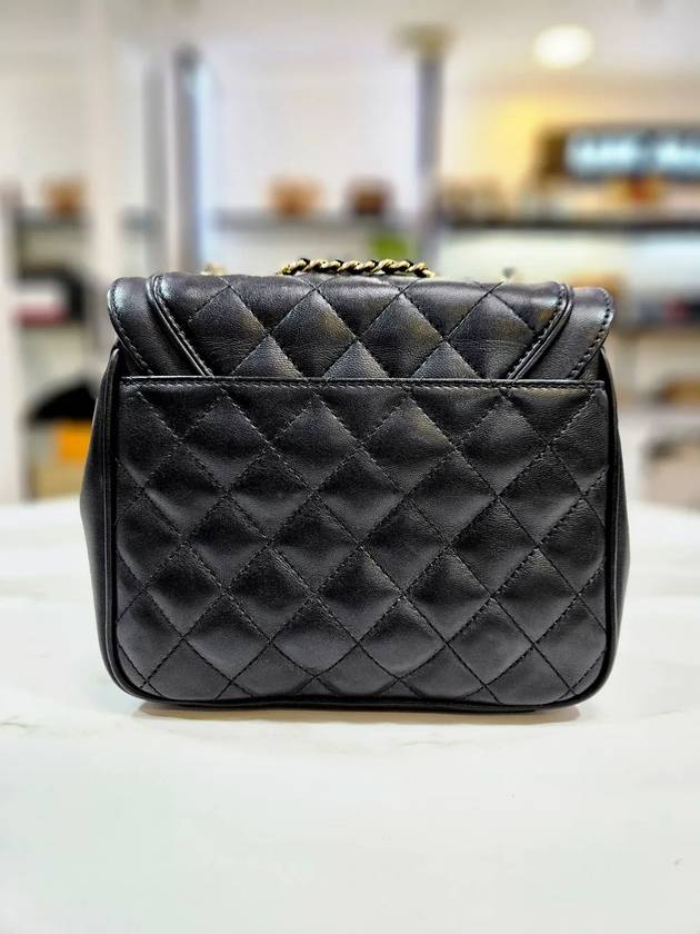 Season Lambskin Black Gold Chain Flap Bag 26th A57895 Chanel