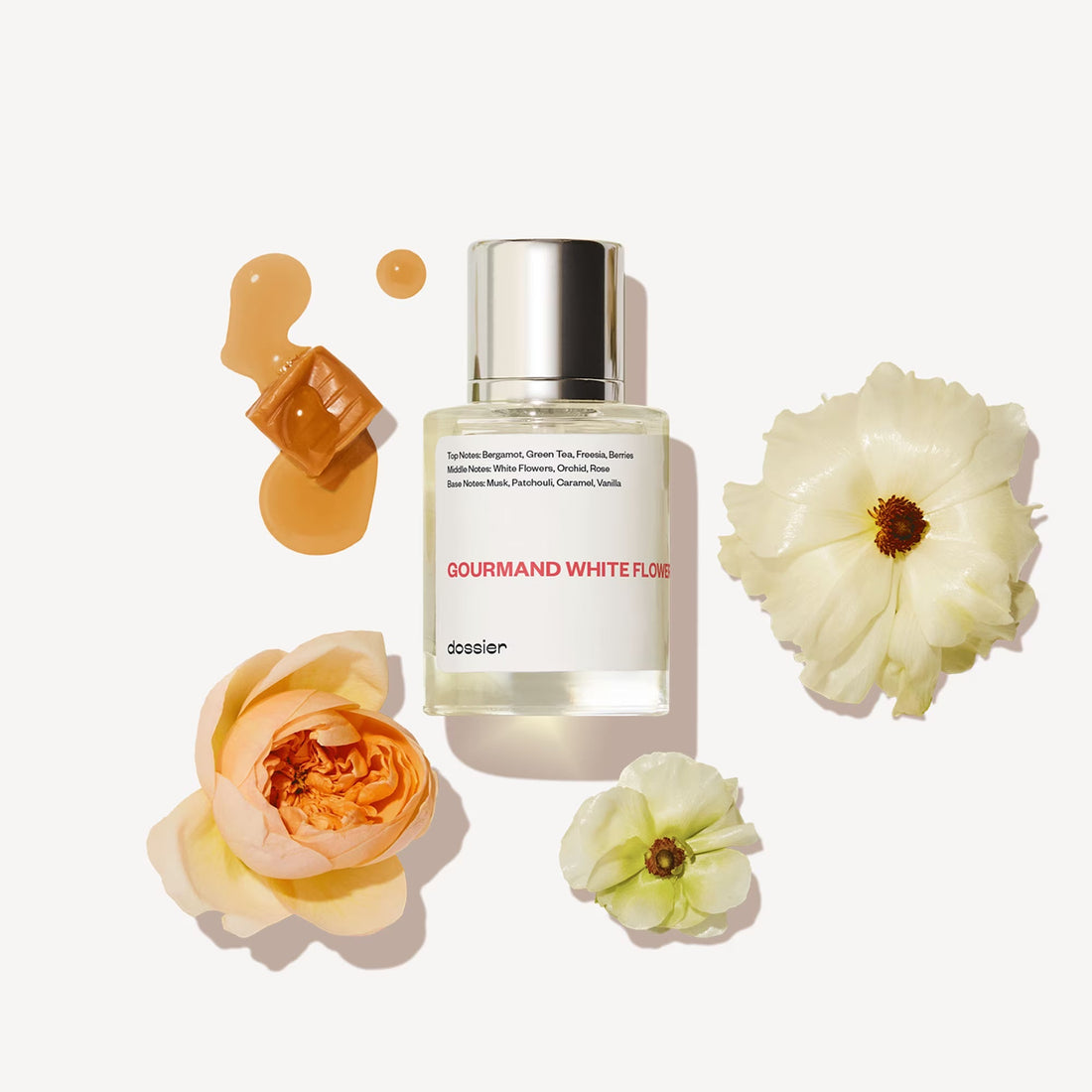 Dossier Gourmand White Flowers Eau De Parfum for Women 1.7 oz 50ml Perfume