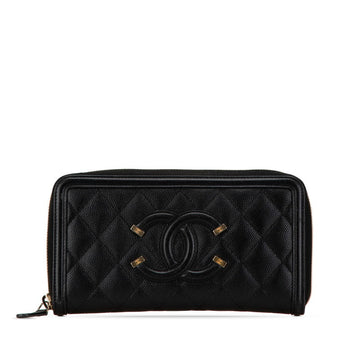 Top Quality Chanel Caviar Skin Matelasse CC Filigree Wallet