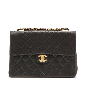 New 1:1 Rep Top Quality Chanel DECAMATRASE Lambskinkin Single Flap Double Chain Bag Black Gold  4th
