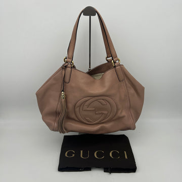Gucci Soho Pink Leather Convertible Shoulder Bag Small