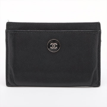 New 1:1 Rep Top Quality Chanel Coconut Button Caviar S Card Case Black Silver Gold