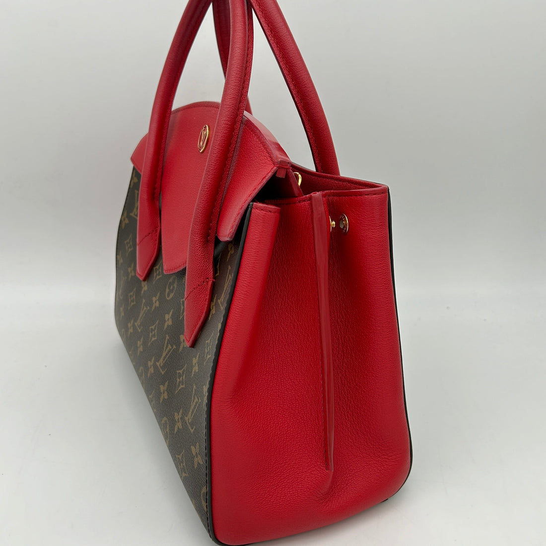 Louis Vuitton Florine Monogram Canvas Bag Brown Red Medium