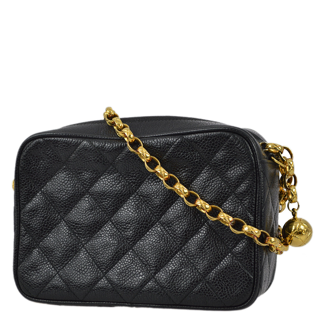 Top Quality Chanel 1994-1997 Black Caviar Skin Camera Bag Mini