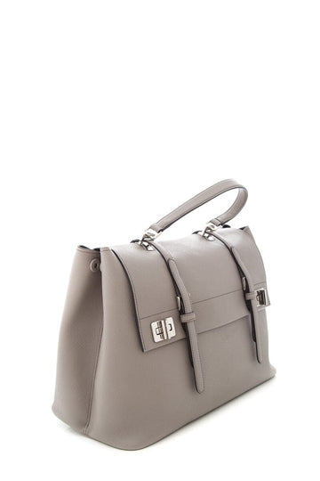 Prada Saffiano Cuir Double Turn Lock Handbag