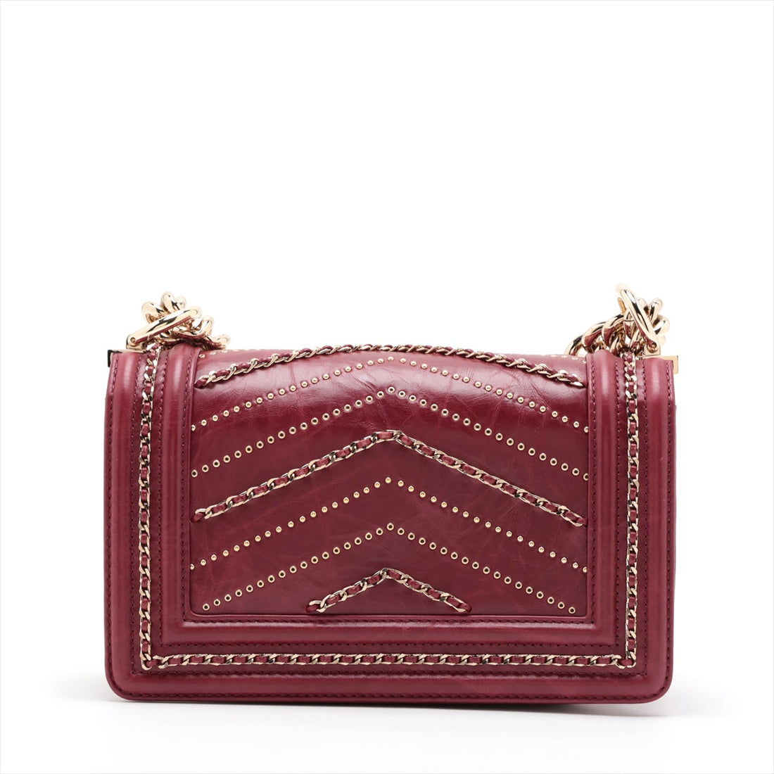 New 1:1 Rep Top Quality Chanel Mini Boy New 1:1 Rep Top Quality Chanel Leather Chain Shoulder Bag V Stick Bordeaux G