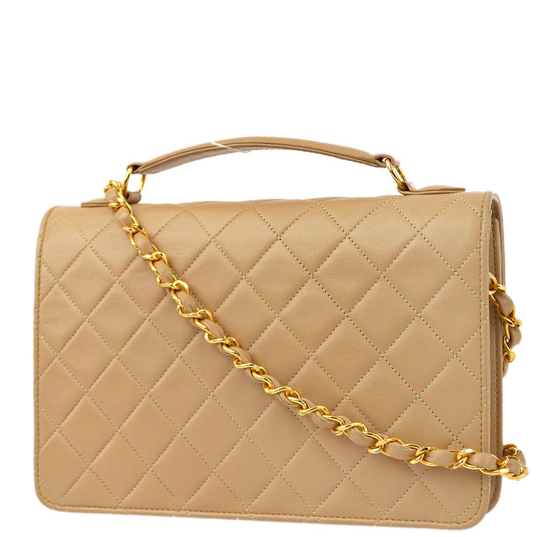 New 1:1 Rep Top Quality Chanel * Beige Lambskin 2way Handbag