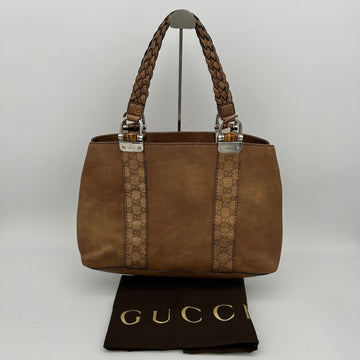 Gucci Bamboo Bar Brown Medium Tote Bag