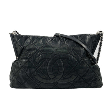 Top Quality Chanel - Sea Hit CC Iridescent Calfskin Medium Black Shoulder Bag