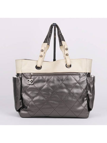 Biarritz gray large tote and shoulder bag Chanel