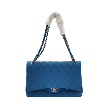 Chanel Classic Flap CF  Bag Maxi Blue 24061878753329