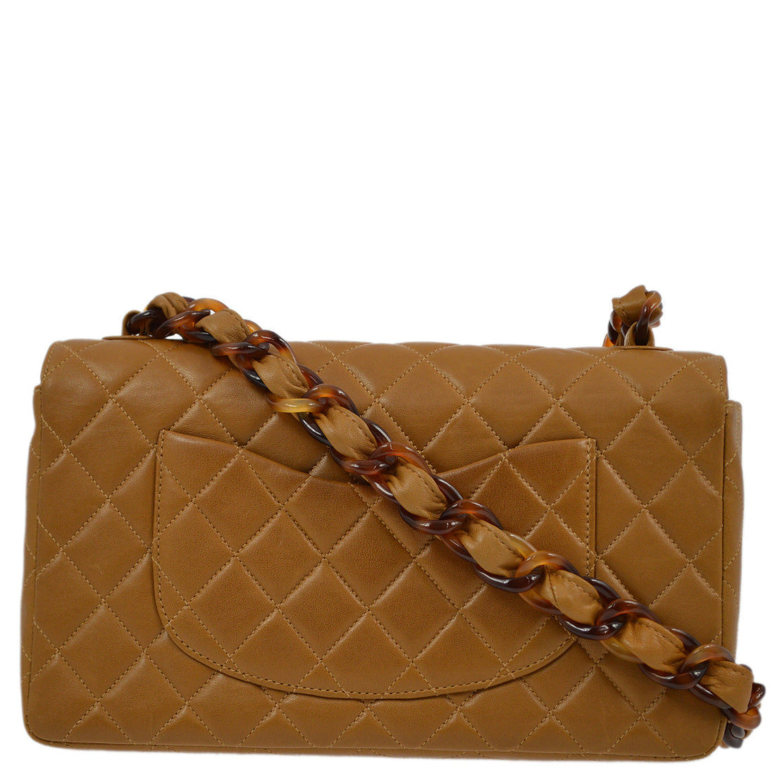 New 1:1 Rep Top Quality Chanel Brown Lambskin Medium Single Flap Shoulder Bag