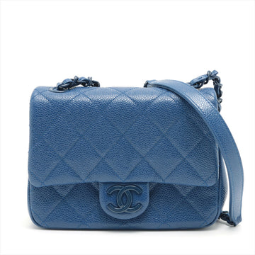 New 1:1 Rep Top Quality Chanel Matrasse Caviar S Chain Shoulder Bag Blue Silver Gold  29th