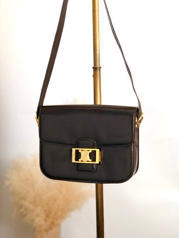 CELINE Triomphe Shoulder bag Brown New 1:1 xeaff4