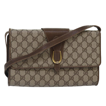 GUCCI GG Supreme Shoulder Bag PVC Leather Beige Gold 904 02 050 Auth ep5311
