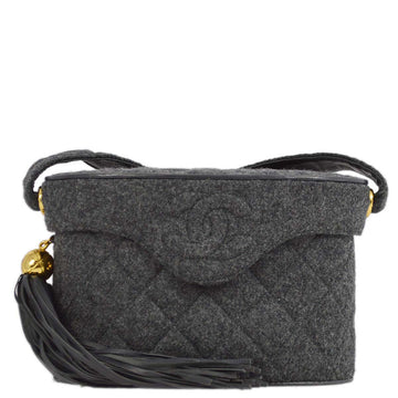 New 1:1 Rep Top Quality Chanel 1991-1994 Gray Felt Shoulder Bag