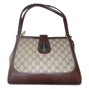 Gucci  Satchelsdesigner Purses Shades Of Brown With Large G Logo Print Leathercoated Canvas S