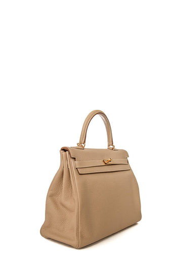 Hermès Argile Grain Kelly 35  Togo GHW  Handbag