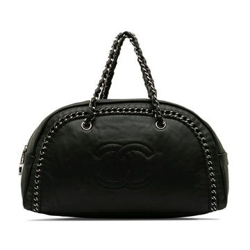 Top Quality Chanel Top Quality Chanel Luxury Line Shoulder Bag Leather Black Ladies Paris