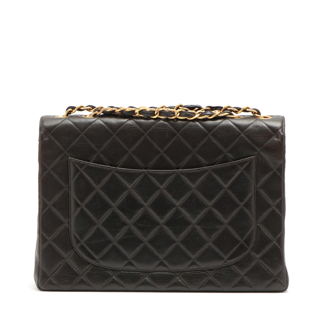 New 1:1 Rep Top Quality Chanel DECAMATRASE Lambskinkin Single Flap Double Chain Bag Black Gold  4th