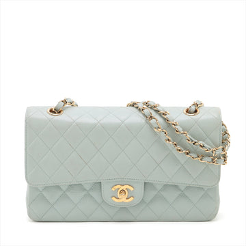 New 1:1 Rep Top Quality Chanel Matrasse 25 Caviar S Double Flap Double Chain Bag Blue G  7th A01112