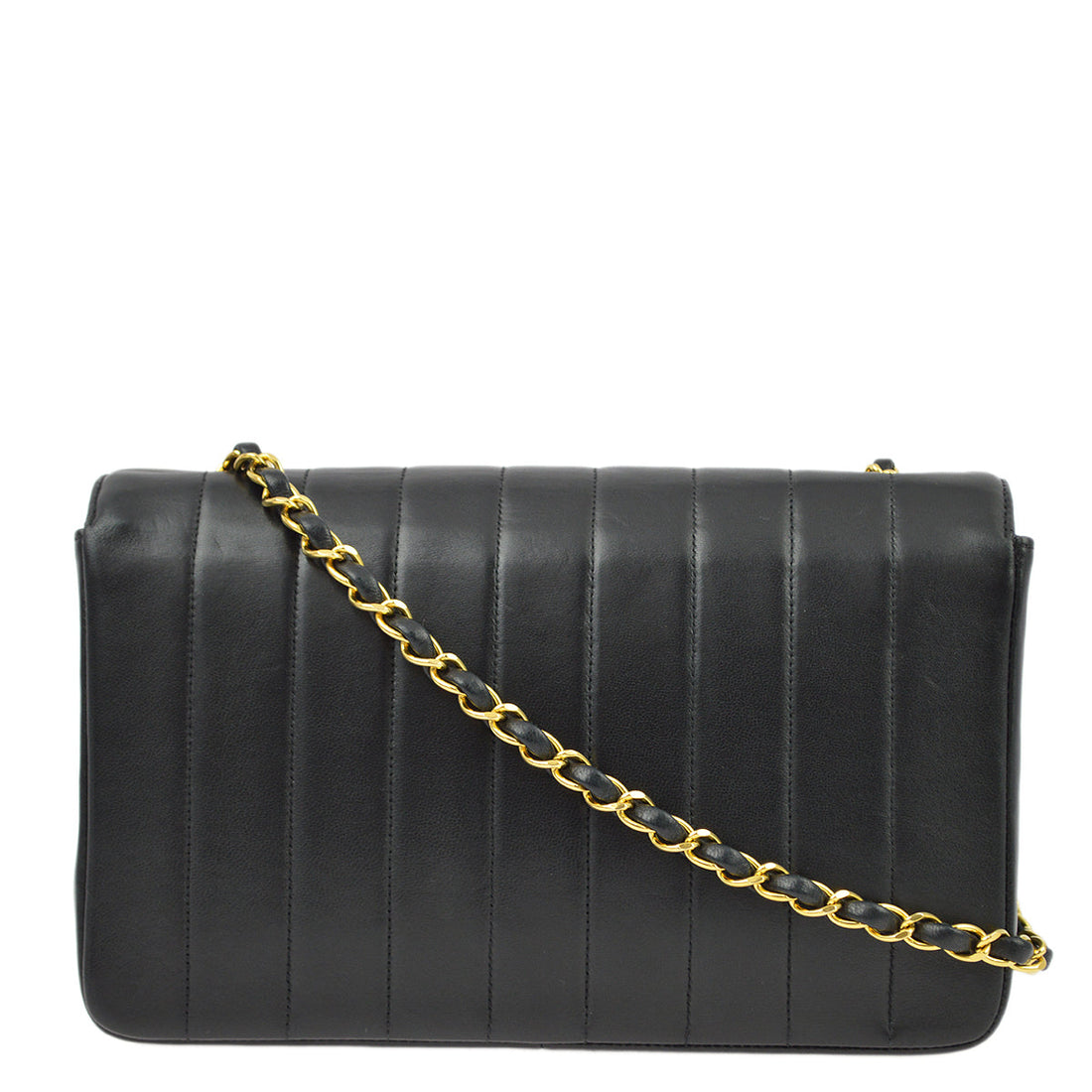 New 1:1 Rep Top Quality Chanel Black Lambskin Mademoiselle Straight Flap Shoulder Bag