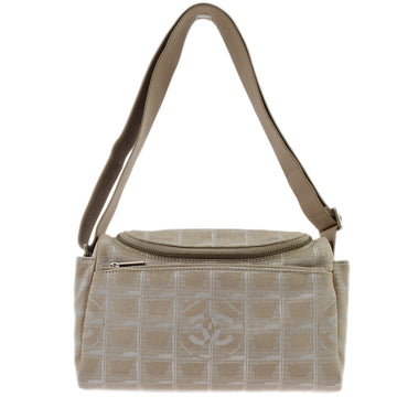 New 1:1 Rep Top Quality Chanel Beige Jacquard Nylon Travel Line Shoulder Bag