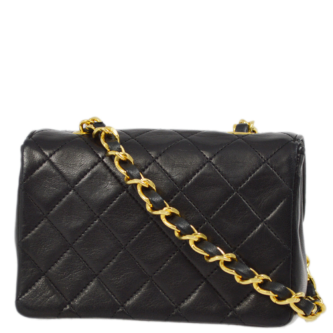 New 1:1 Rep Top Quality Chanel Black Lambskin Straight Flap Chain Shoulder Bag