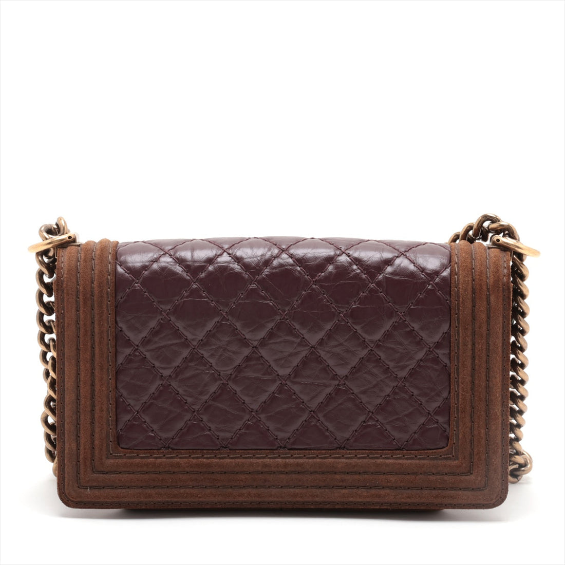 New 1:1 Rep Top Quality Chanel Boy New 1:1 Rep Top Quality Chanel Leather X Chain Shoulder Bag Bordeaux X Brown G  18th