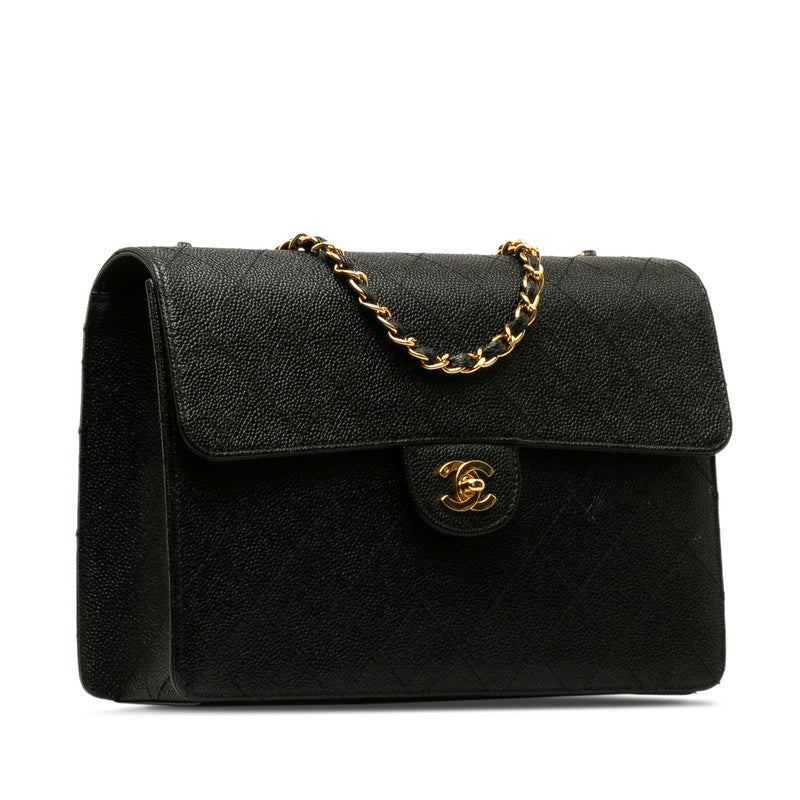 New 1:1 Rep Top Quality Chanel Decamatrasse ingle Flap Gold  Chain Shoulder Bag Black   CHANEL