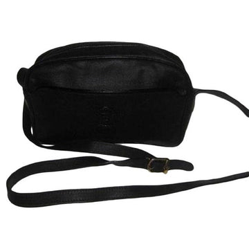 Fendi Vintage Pursesdesigner Purses Black Leather And Black Canvas Cross Body Bag