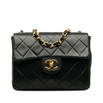 Top Quality Chanel Mini Flap Bag in Lambskin Black Ladies