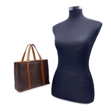 Celine New 1:1 Brown Macadam Canvas Small Tote Shoulder Bag