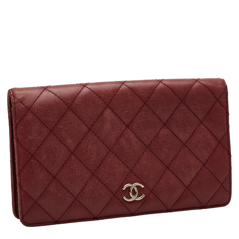 New 1:1 Rep Top Quality Chanel Matrace Cocomark Long Wallet Two Foldable Wallet Pink Leather Lady Chanel