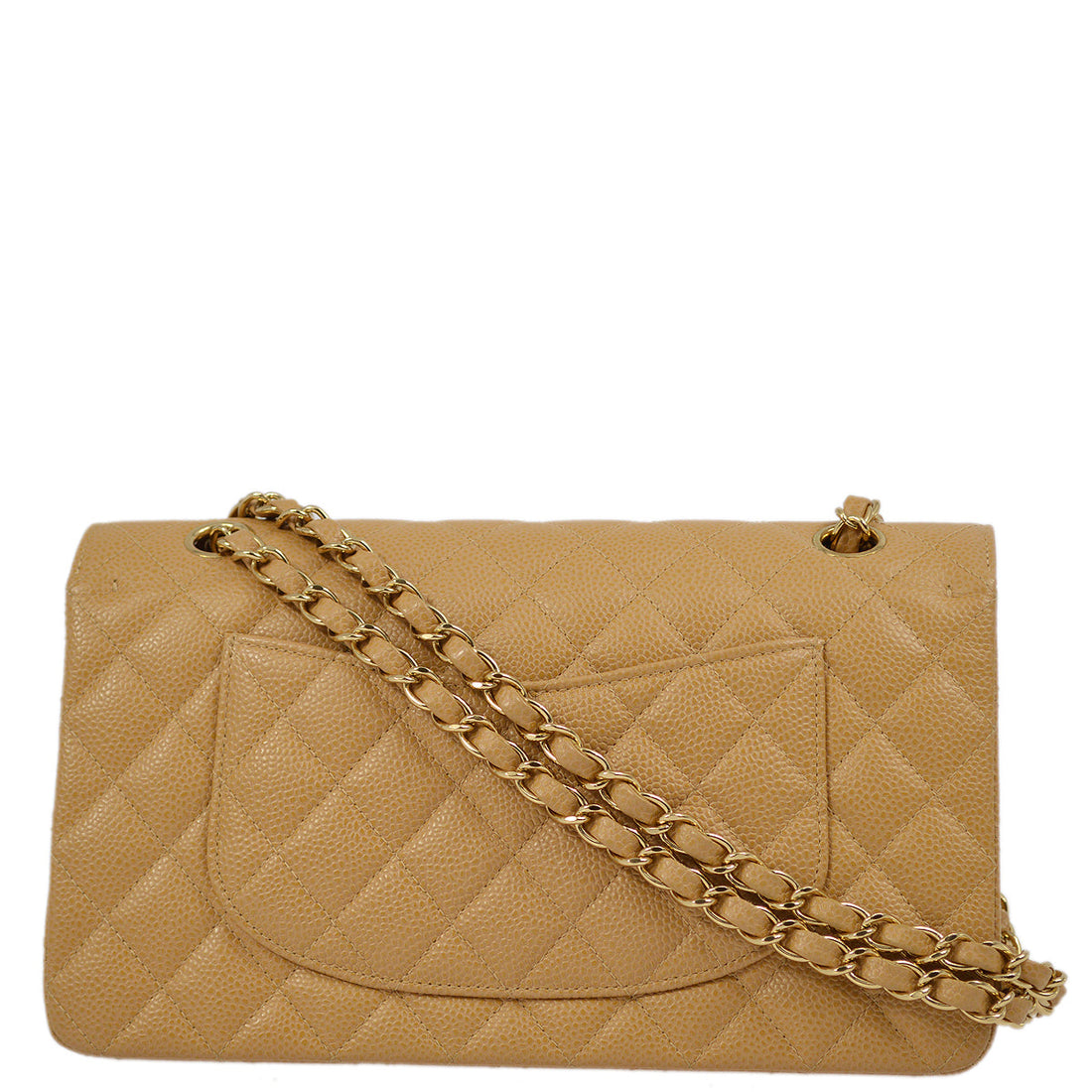 New 1:1 Rep Top Quality Chanel Beige Caviar Medium Classic Double Flap Shoulder Bag