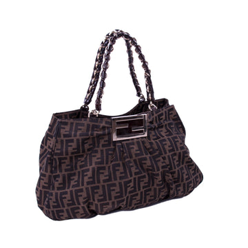 Fendi Mia Zucca Large Canvas Bag