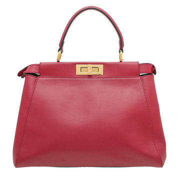 Fendi Red Iconic Peekaboo Regular Bag