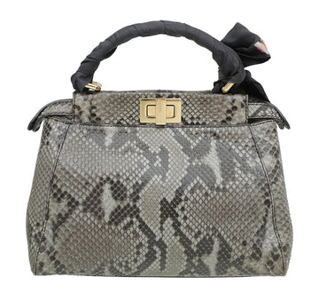 Fendi Bicolor Python Iconic Peekaboo Bag