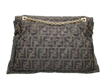 Fendi Bicolor Zucca Baguette Flap Maxi Bag